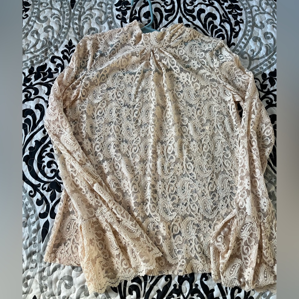 Lace overlay top